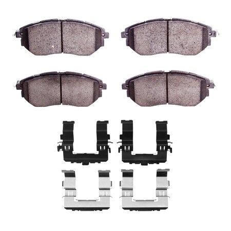 Dynamic Friction Co Active Performance Pads and Hardware Kit, High Friction, High Torque/Aggressive Initial Bite, Front 1115-1078-02